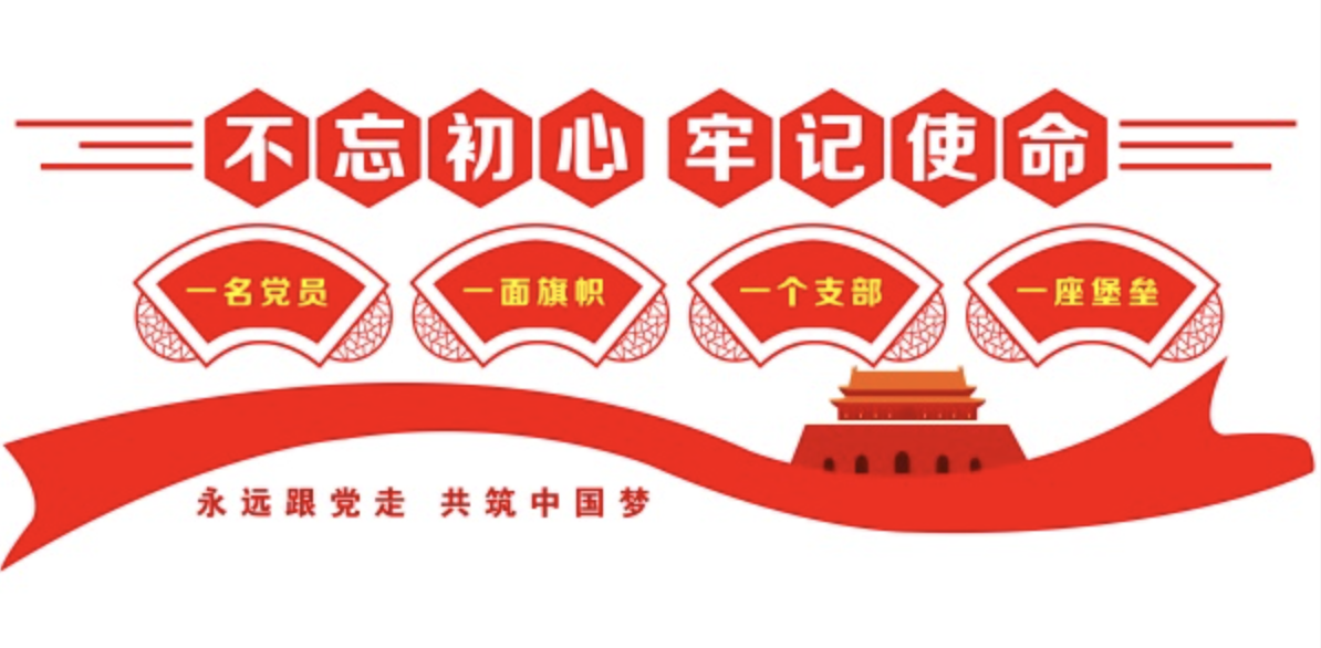 不忘初心牢記使命建黨100周年文化墻設(shè)計(圖3) 不忘初心牢記使命文化墻設(shè)計