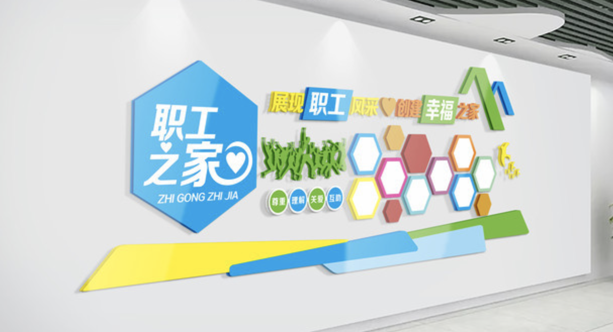 公司優(yōu)秀員工風采照片文化墻設計制作(圖3) 創(chuàng)幸福之家職工風采文化墻